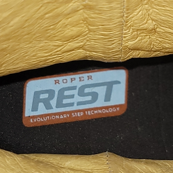 New NWOT Roper Women's Distressed Brown & Purple Leather Square Toe Boots Sz 8.5 - Picture 13 of 16